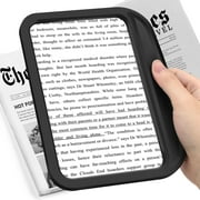TSV 5X Large Full Page Magnifier, Rectangular Handheld Magnifying Glass for Reading